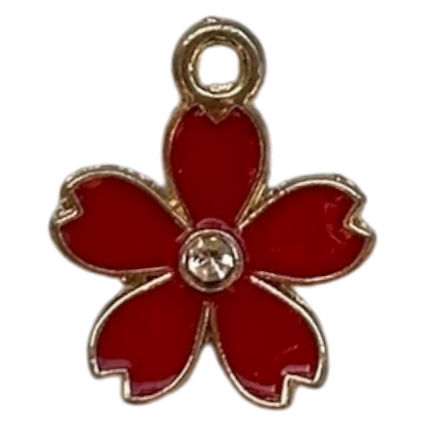 Red Rhinestone Flower