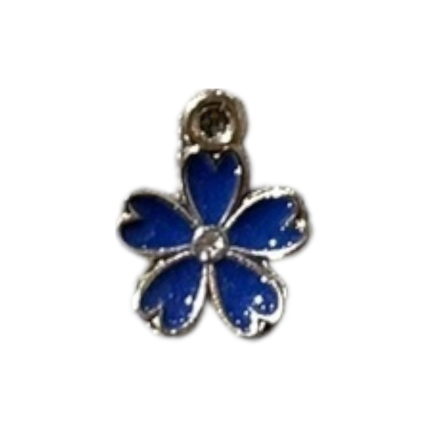 Navy Rhinestone Flower