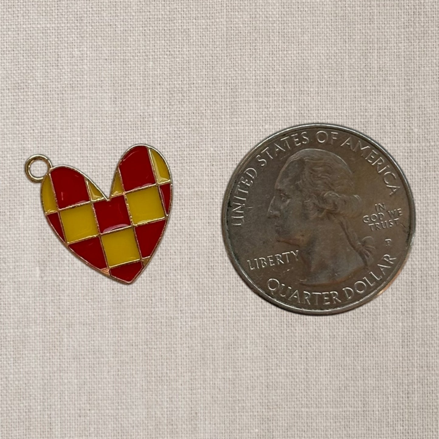 Red & Yellow Checkered Heart