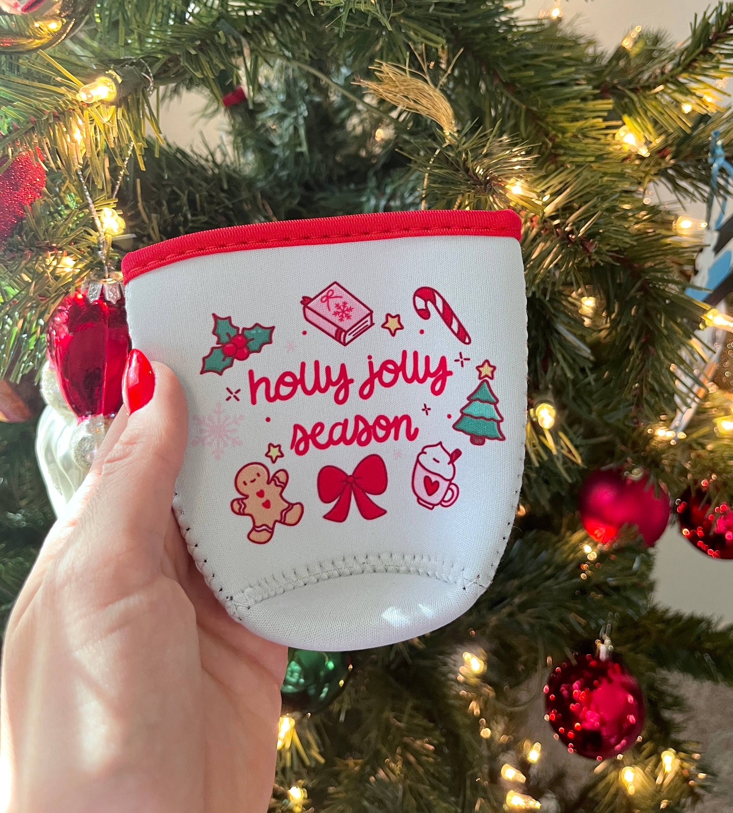 Holly Jolly Season Drink Sleeve