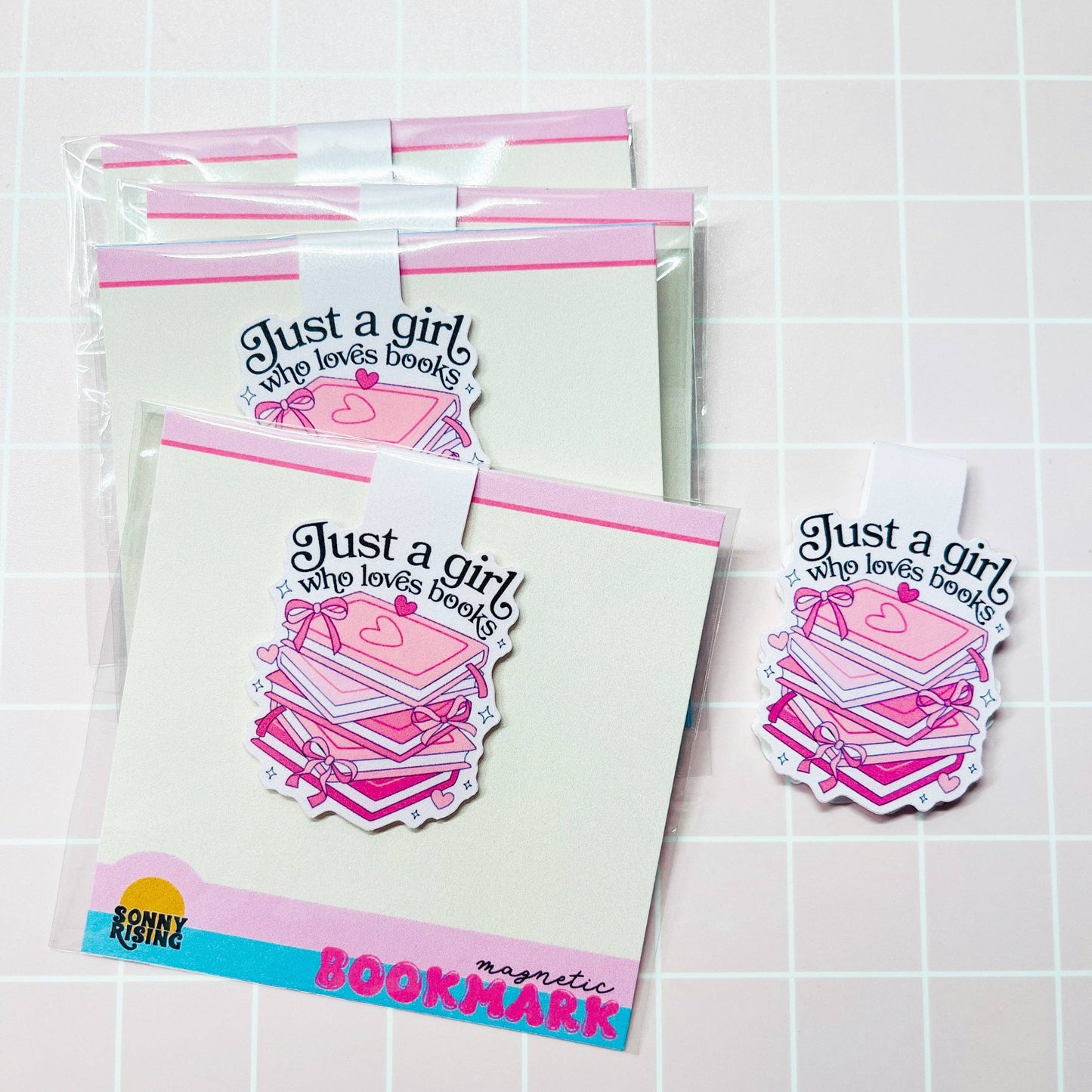 Just A Girl Magnetic Bookmark