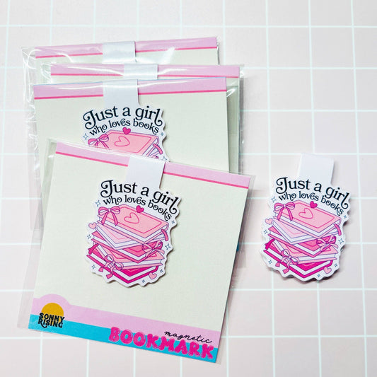 Just A Girl Magnetic Bookmark