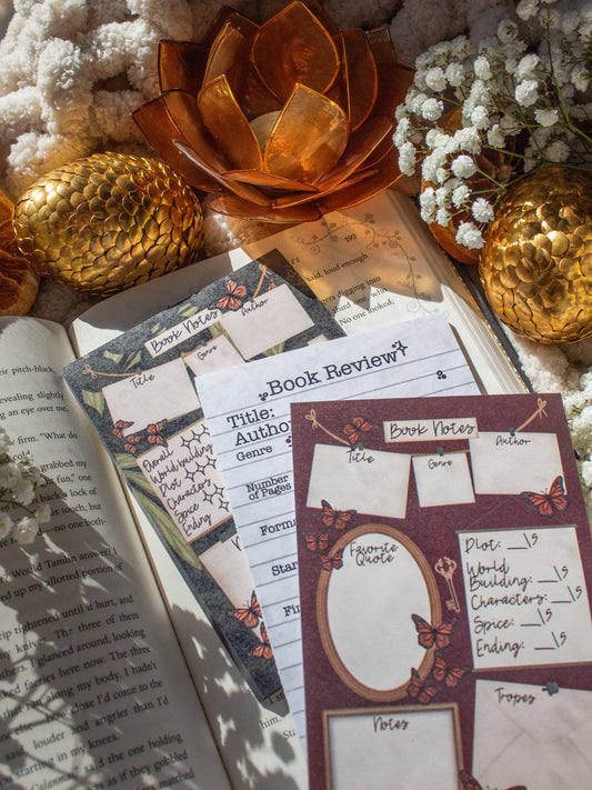 Book Review Post-it Notepad | Dark Academia