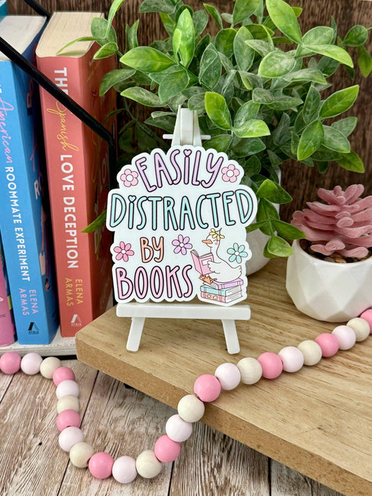 Distracted by Books Shelf Sitter