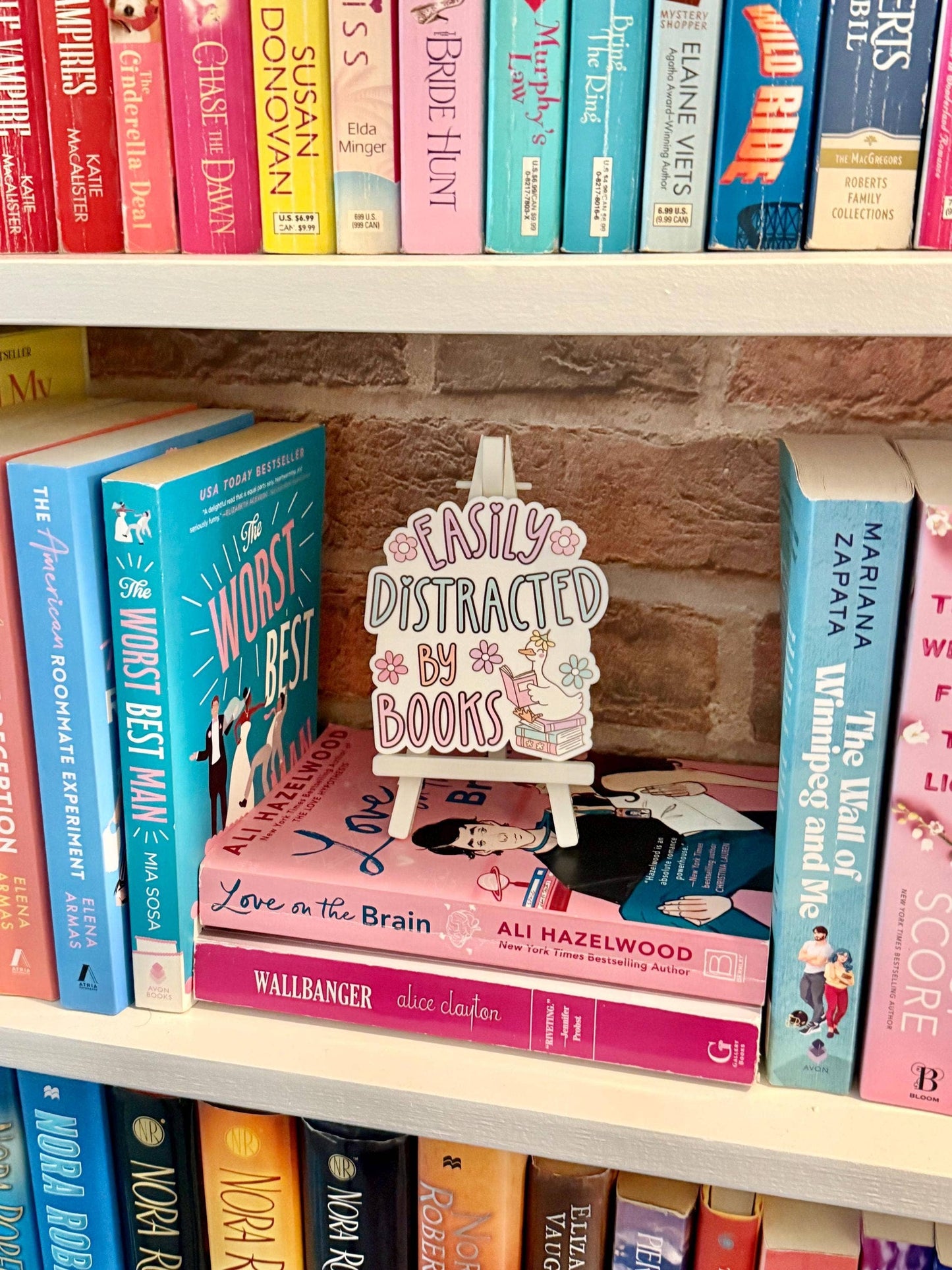 Distracted by Books Shelf Sitter