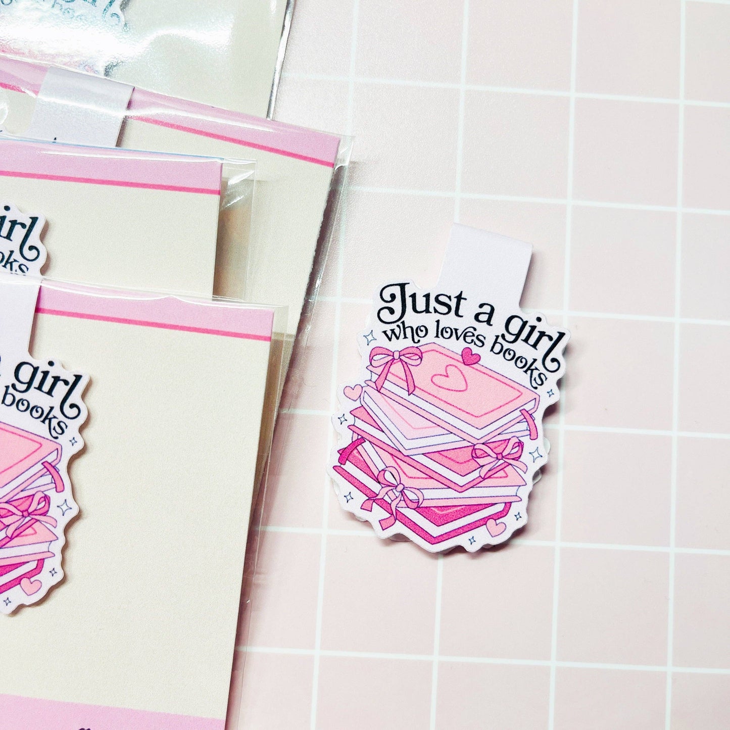 Just A Girl Magnetic Bookmark