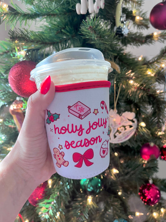 Holly Jolly Season Drink Sleeve