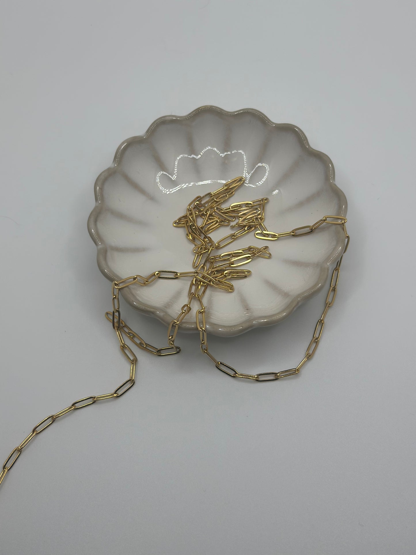 Gold Plated Paperclip Necklace