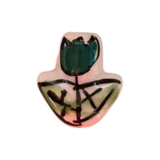 Ceramic Green Tulip