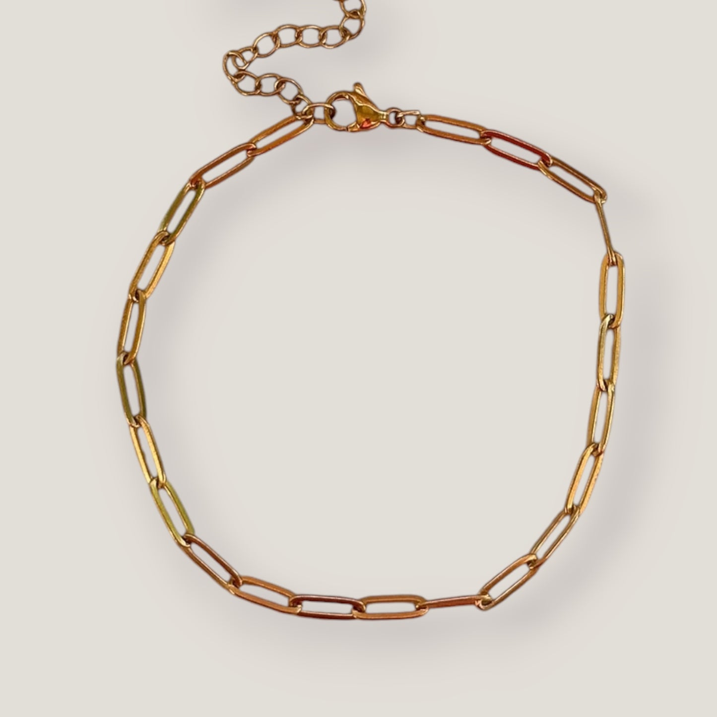 Gold Plated Paperclip Bracelet