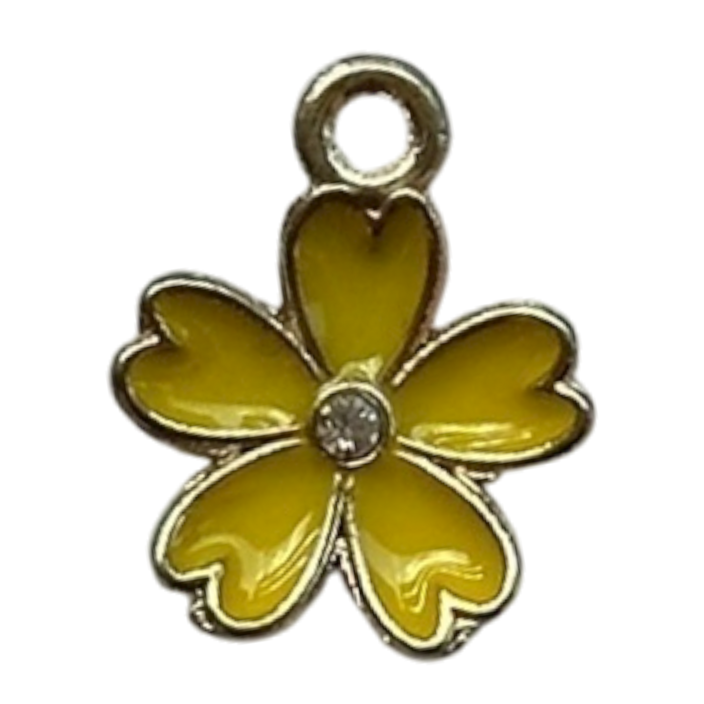 Yellow Flower with Rhinestone