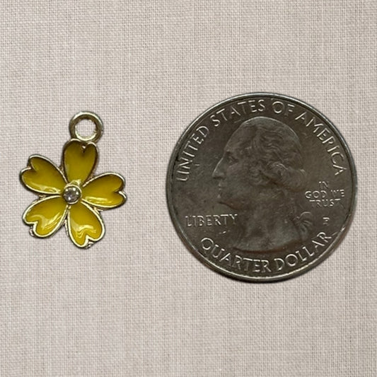 Yellow Flower with Rhinestone