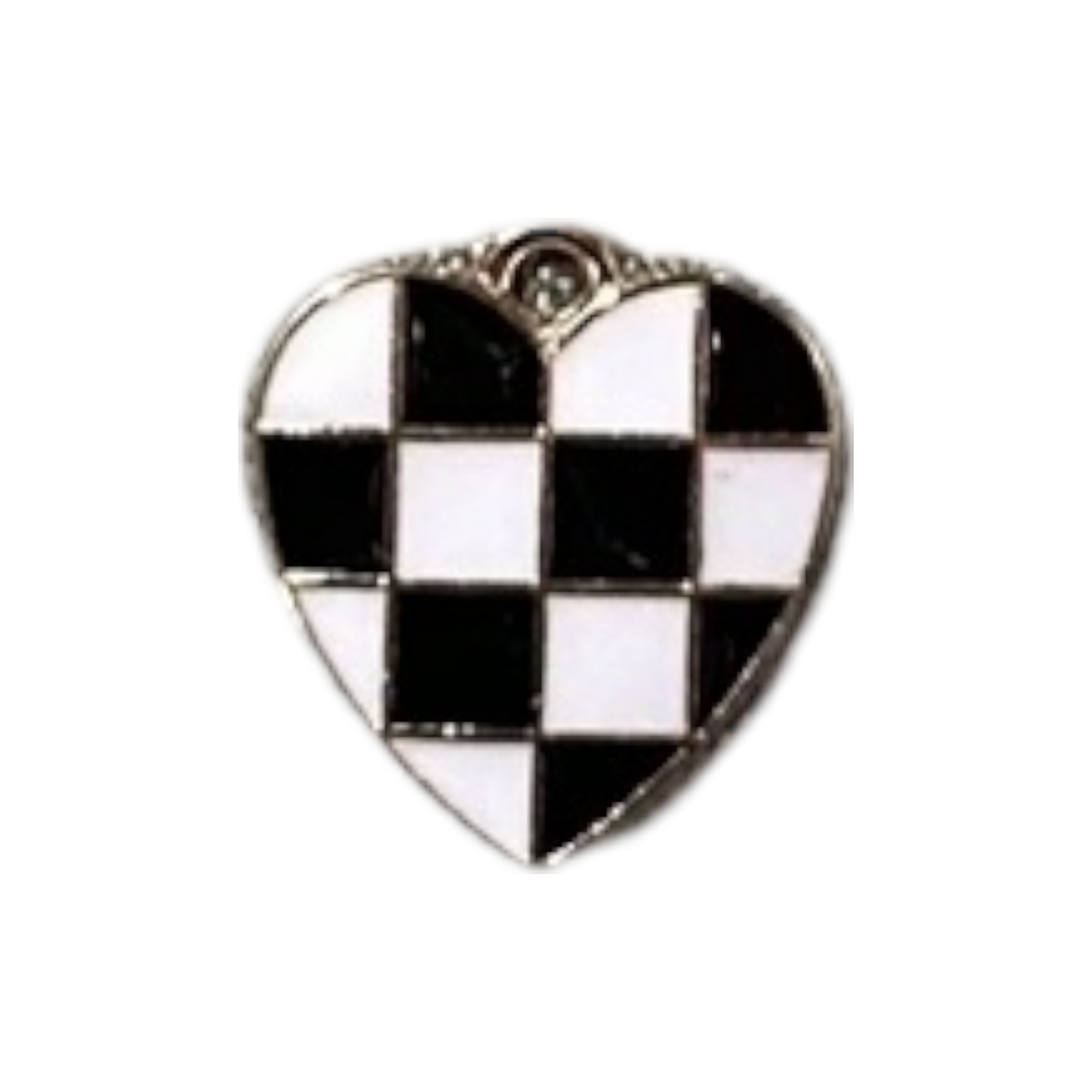 Black Checkered Heart