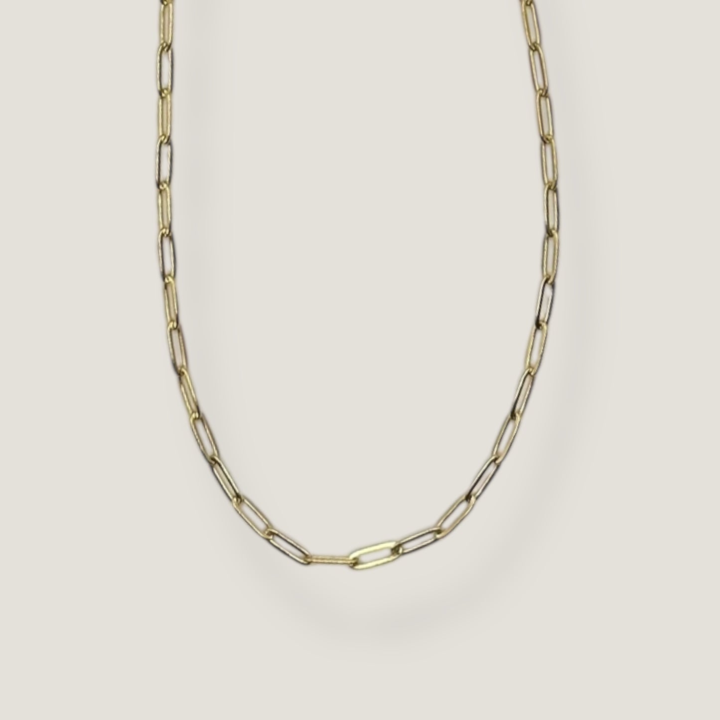 Gold Plated Paperclip Necklace