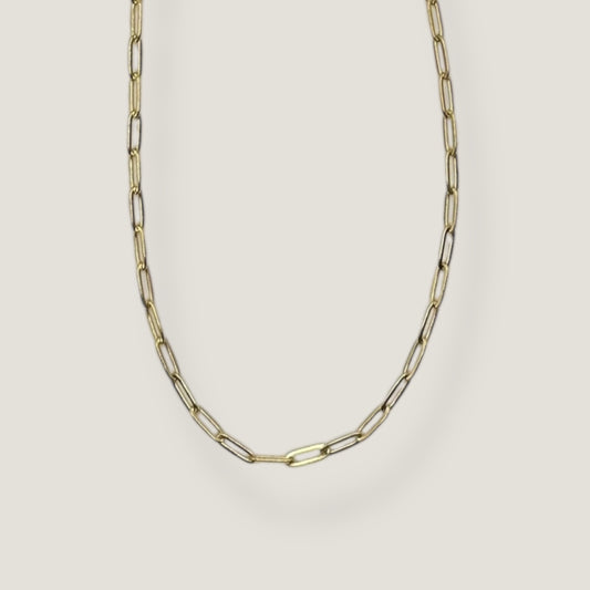 Gold Plated Paperclip Necklace