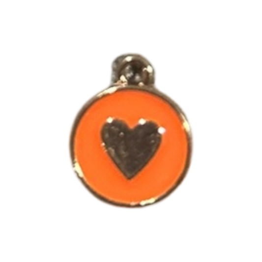 Orange Circle Heart