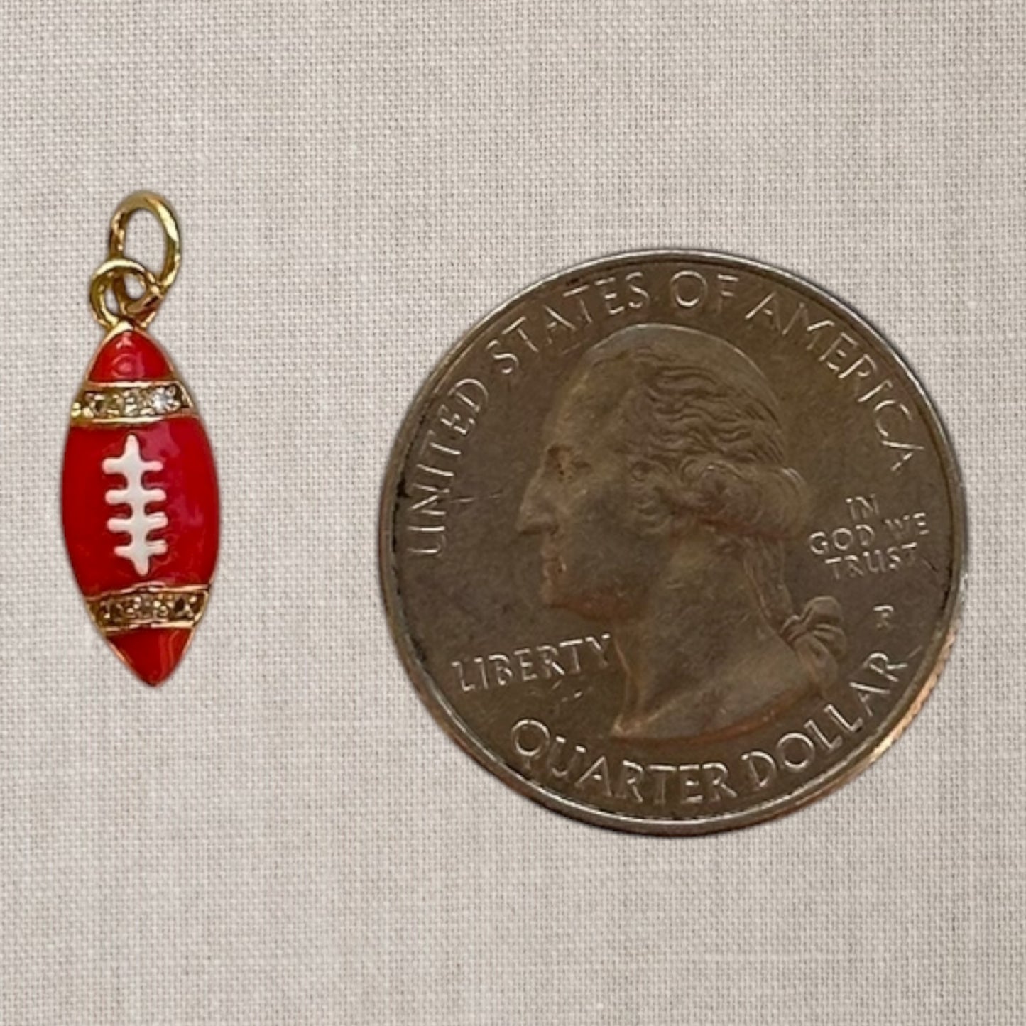 Red Rhinestone Football