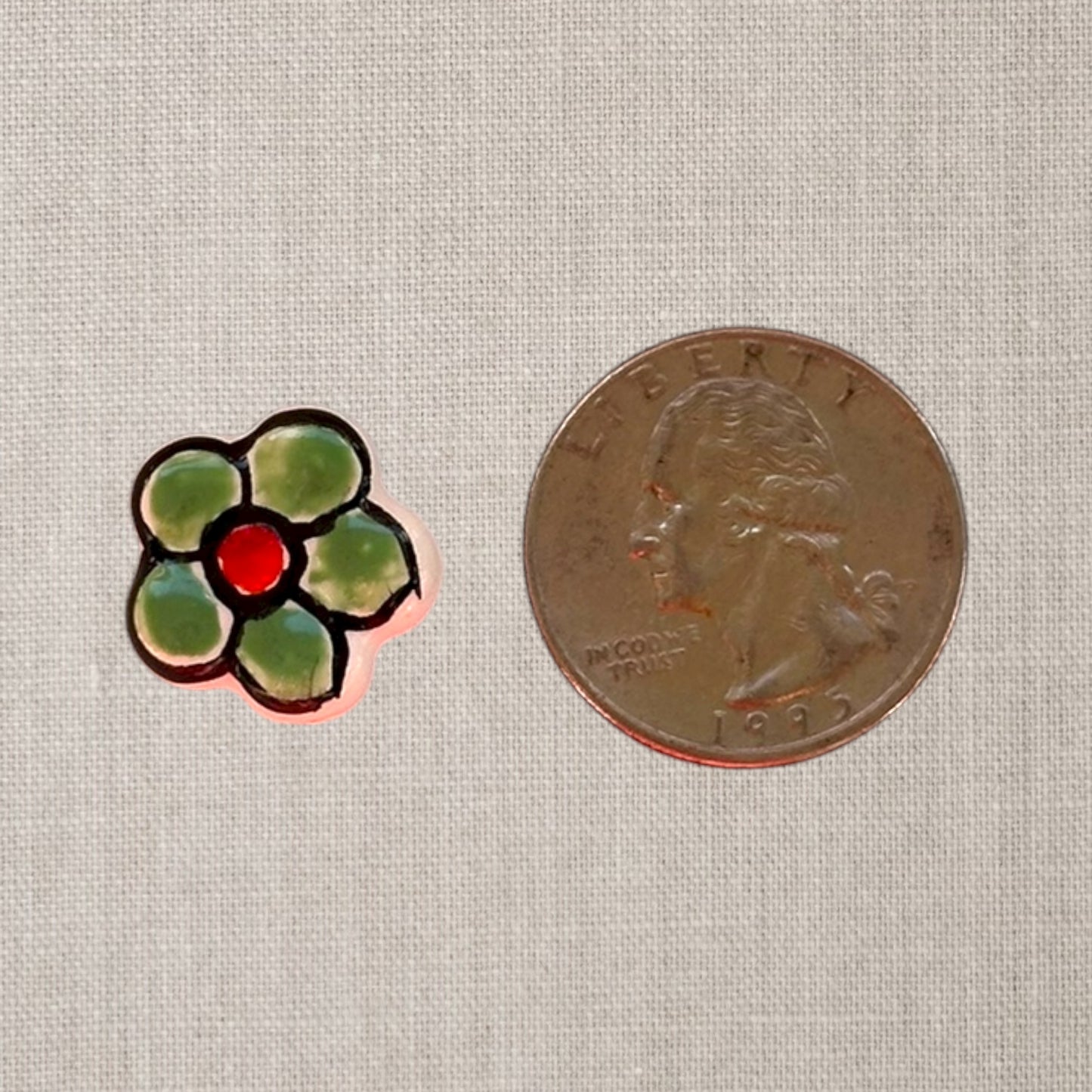 Green Ceramic Flower