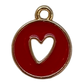 Red Heart Cutout Circle