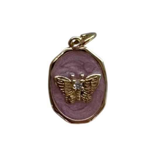 Purple Oval Butterfly