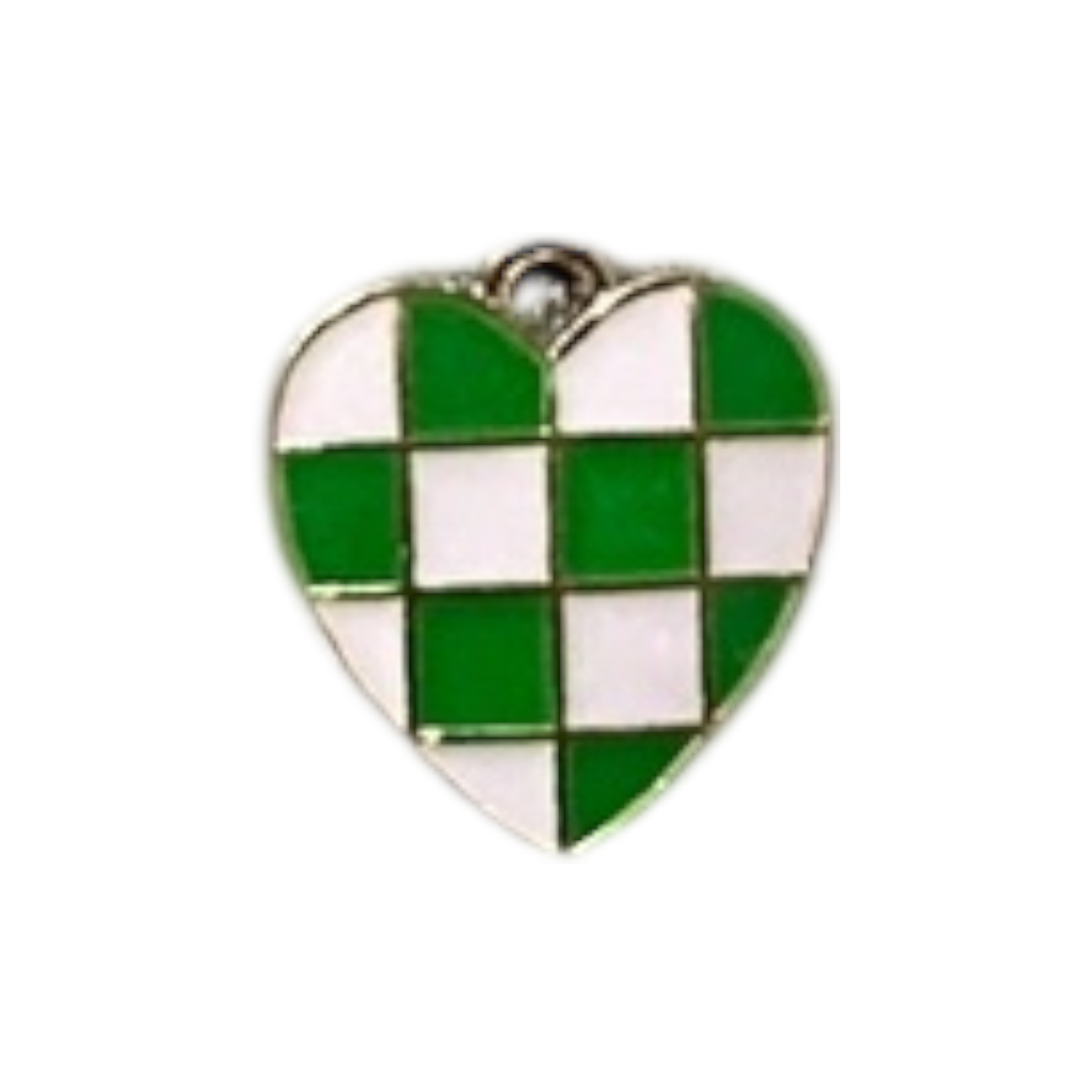 Green Checkered Heart