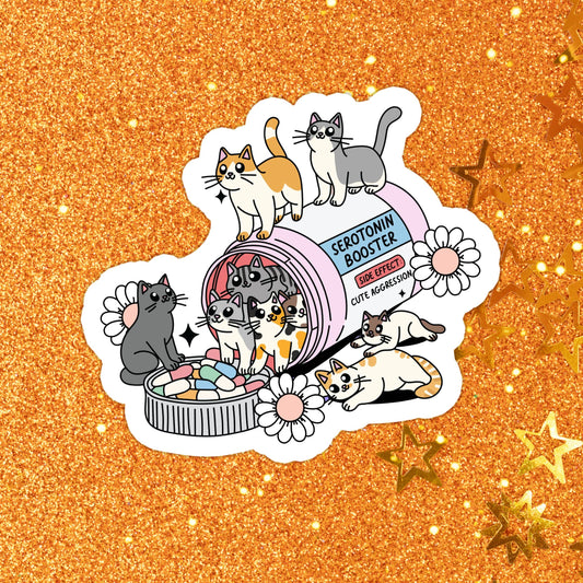 Cat Serotonin Sticker