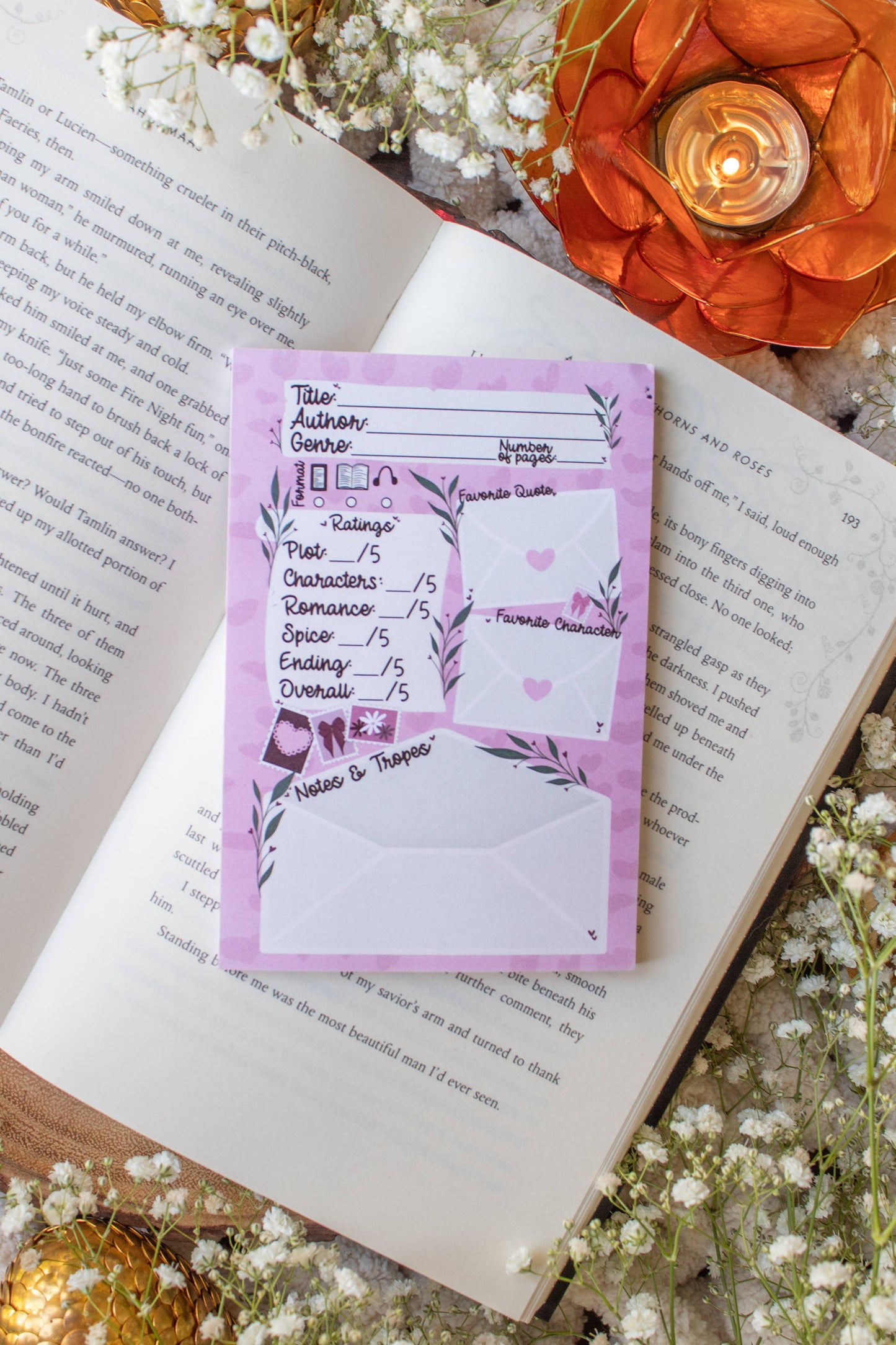 Book Review Post-it Notepad | Love Letters
