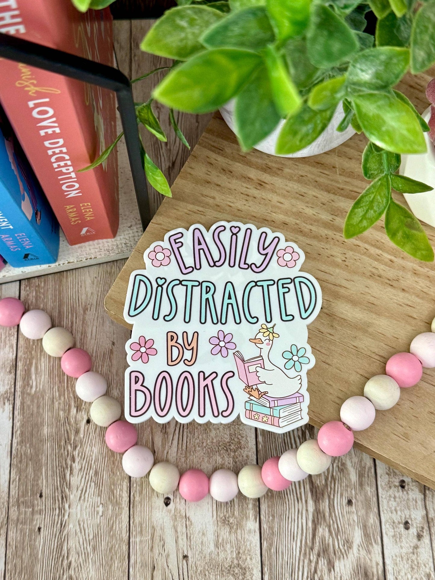 Distracted by Books Shelf Sitter