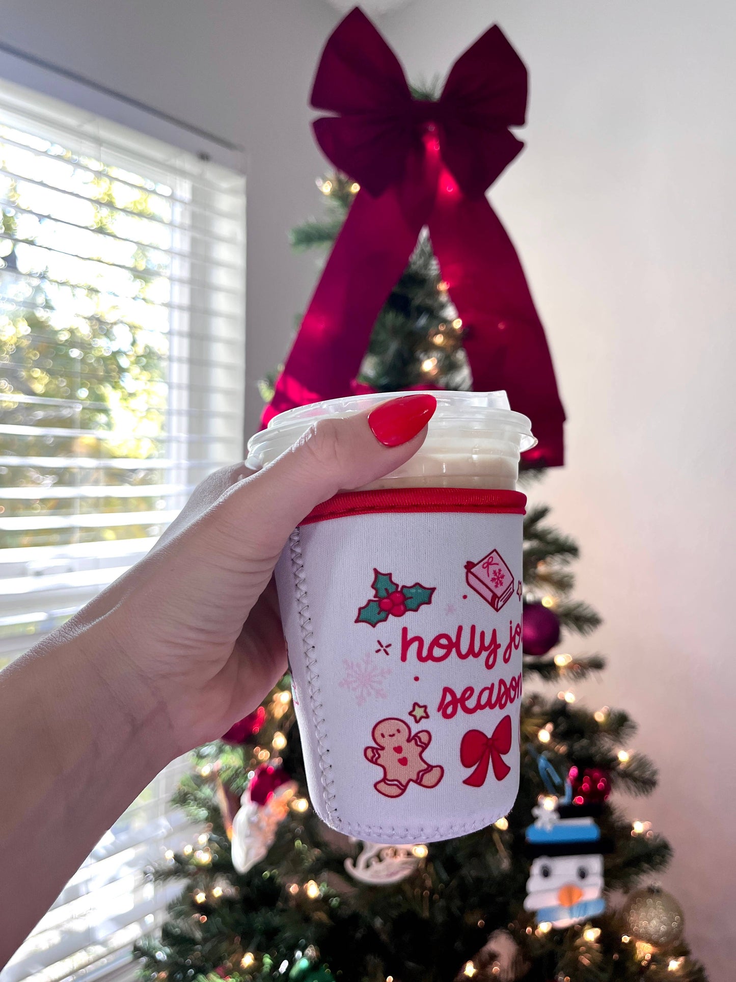 Holly Jolly Season Drink Sleeve