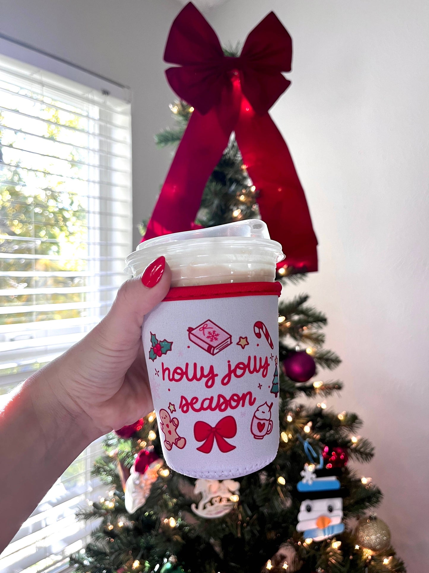 Holly Jolly Season Drink Sleeve