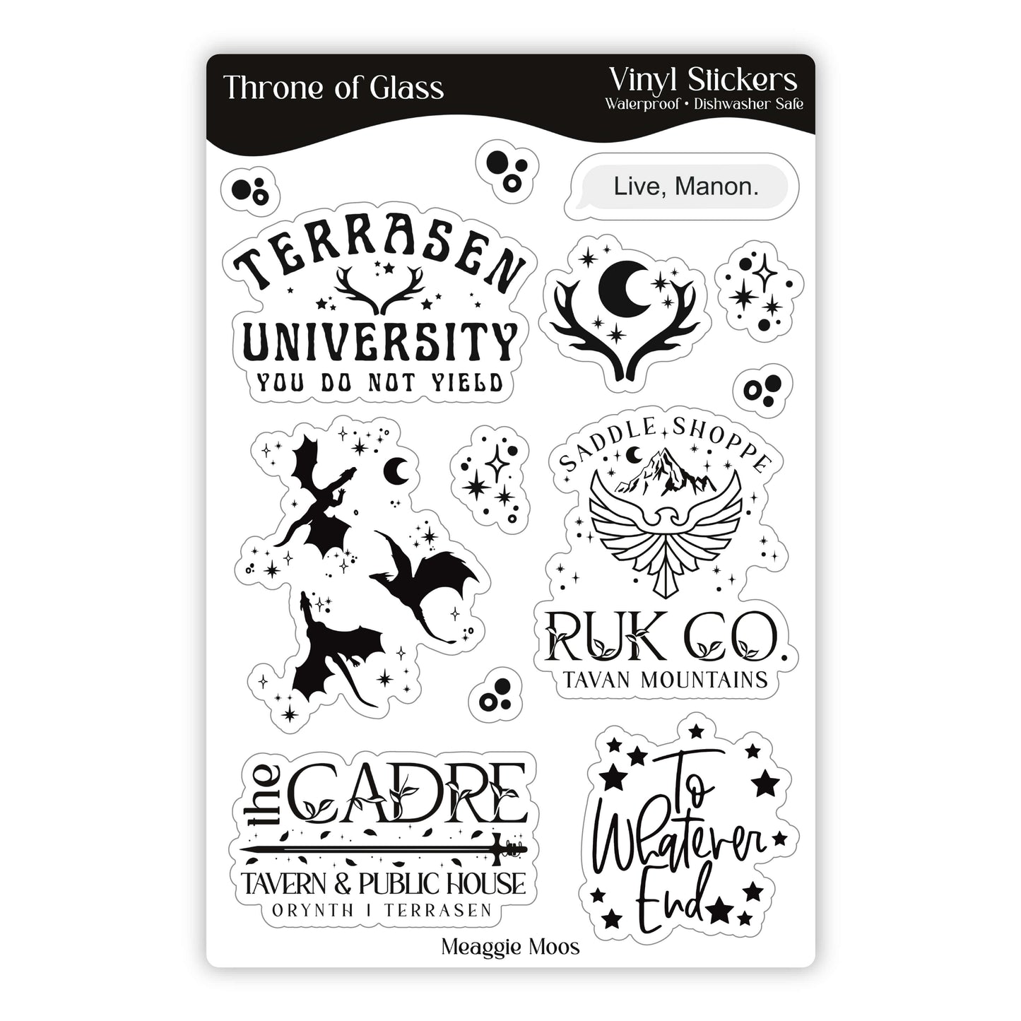 Throne of Glass Sticker Sheet