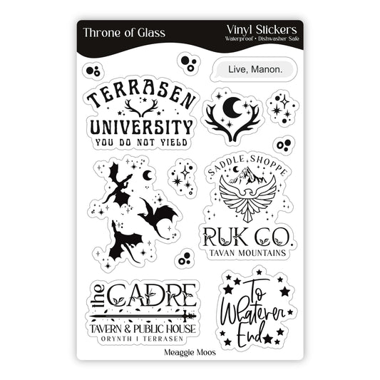 Throne of Glass Sticker Sheet